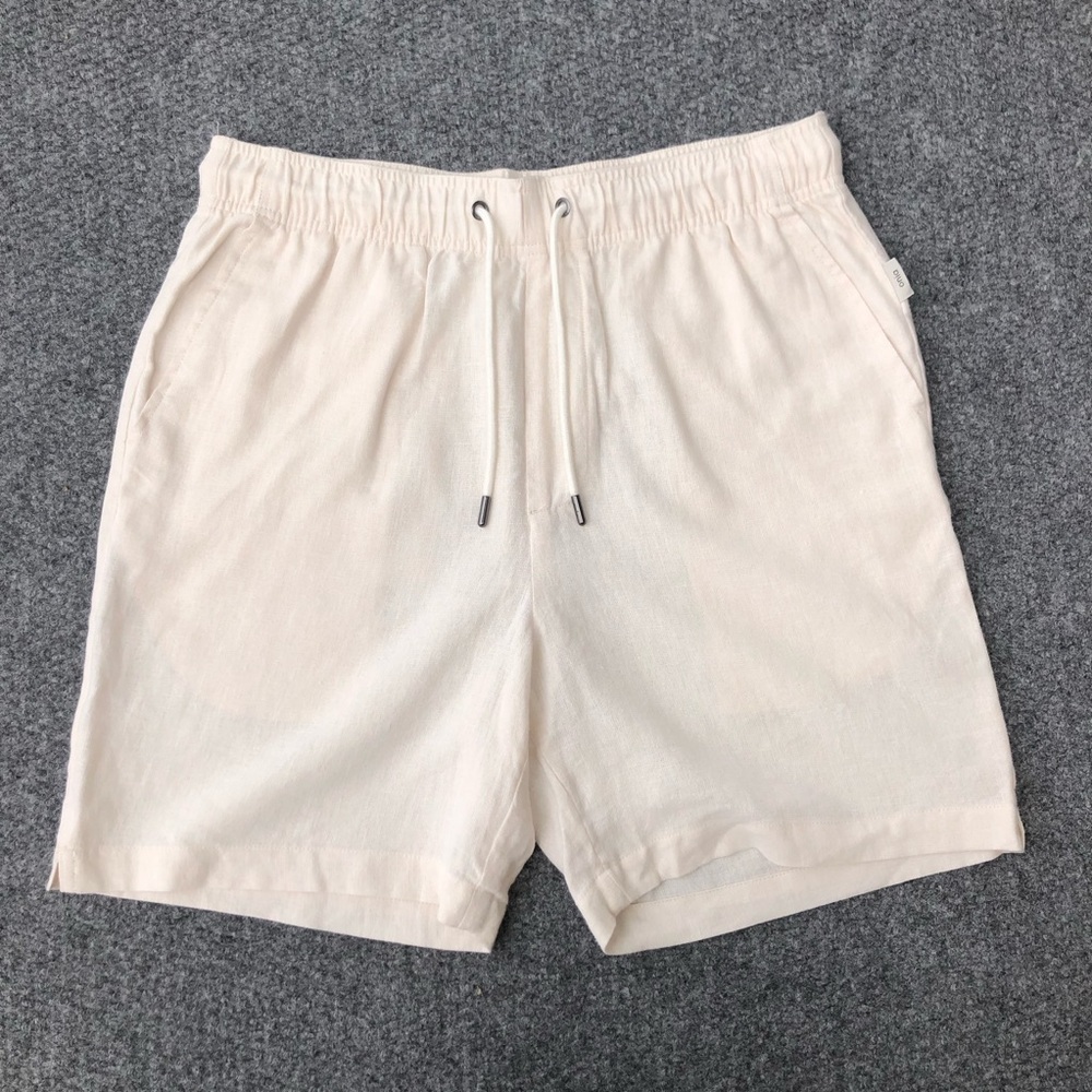 Onia pigment dye linen pull on short size medium